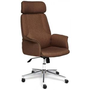 Кресло офисное CHARM эко шерсть/кож/зам, коричневый/коричневый