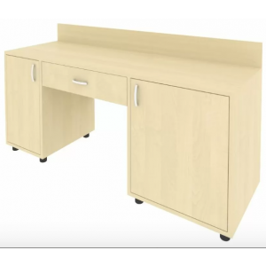 Стол с 2-мя тумбами и бортиком, тумба под холод.пр.С-СТ-170 Пр /1700x550x750/Клён/