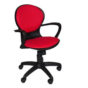 Кресло офисное Варна ВМ,крестовина пластик,ткань красная