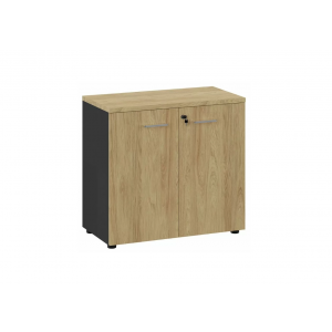 Шкаф низкий 135H001  800x420x760 мм/Гикори натуральный/Графит/