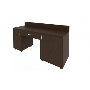 Стол с 2-мя тумбами и бортиком, тумба под холодильник правая С-СТ-170 Пр /1700x550x750/Венге цаво/