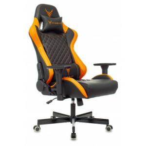 Кресло игровое Knight ARMOR черный/оранжевый ромбик эко.кожа