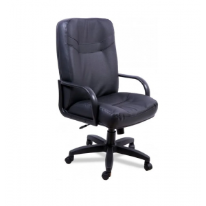 Кресло для руководителя МИНИСТР СТАНДАРТ КОРОТКИЙ Экокожа /Черный/