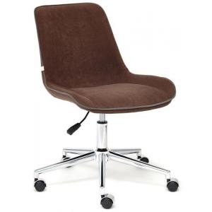 Кресло офисное STYLE  флок,коричневый,6