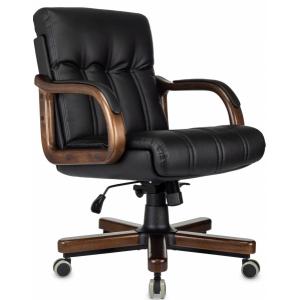 Кресло T-9932W-LOW-Eco черный эко.кожа