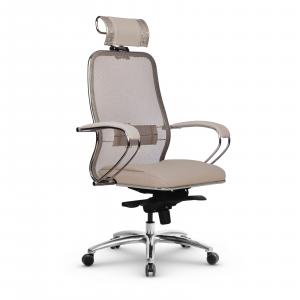 Кресло SAMURAI SL-2.04 Infinity Easy Clean (MPES) /Белый/ перфорированная экокожа, ХРОМ