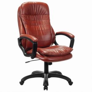 Кресло руководителя BRABIX EX-589 Omega экокожа, коричневое, 532096