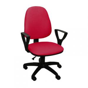 Кресло офисное Премьер 1,крестовина пластик,ткань красная