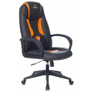 Кресло игровое Zombie 8 черный/оранжевый эко.кожа