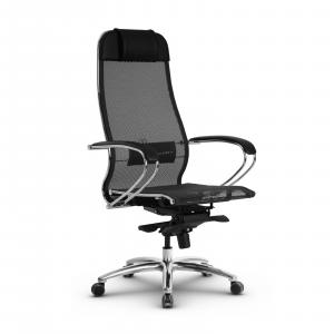 Кресло SAMURAI S-1.041 /Чёрный/ спинка/сиденье сетка, ХРОМ