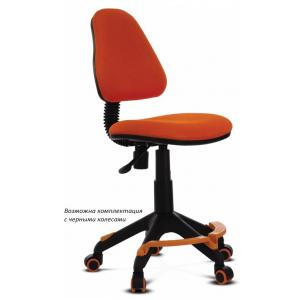 Кресло детское KD-4-F /оранжевый TW-96-1/ с подставкой