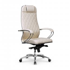 Кресло SAMURAI КL-1.04 M-Edition Infinity Easy Clean (MPES) /Светло-бежевый/ экокожа, ХРОМ