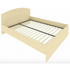 Кровать с изголовьем и ортопедическим основанием С-КИ-160 /1650x2050x900/Клён/