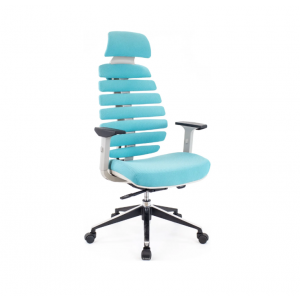 Кресло для руководителя Ergo Grey  Ткань/Бирюзовый/