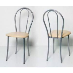 Стул Венский каркас металик,  кожзам бежевый