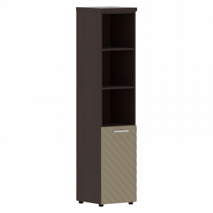 TLHC 42.5 R Шкаф колонка с малой дверью и топом 430x452x1968 /Венге Магия/Капучино
