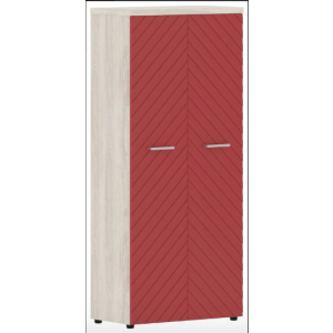 TLHC 85.1 Шкаф с глухими дверьми и топом 854x452x1958 /Сосна-Эдмонт/Красный/