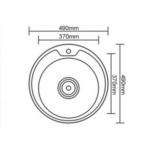 Мойка врезная Sinklight 490 мм 0.8/180 + сифон /