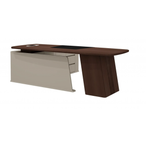 As-24.1 R Стол руководителя 240*196*76 /Дуб дюваль/серый кварц/