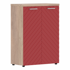 TLMC 85.1 Шкаф с глухими средними дверьми и топом 854x452x1203 /Дуб Каньон/Красный/
