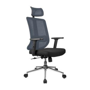 Кресло руководителя Chair А663/ткань/сетка черный-серый/крестовина хром