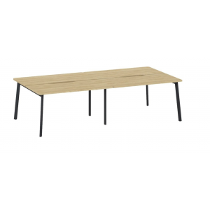 Бенч 4 рабочих места с вырезом Flex 4-bench 138*68  2760x1410x760 мм