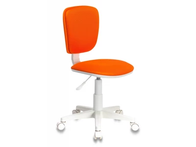 Кресло детское CH-W204NX/ORANGE оранжевый TW-96-1, белый пластик