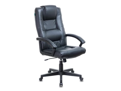 Кресло T-9906AXSN Черная кожа+к/з