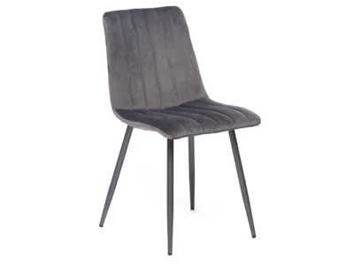 Кресло DUBLIN  (mod 7066)металл /ткань 46*54*89*50 см серый вельвет/антрацит GO62-40