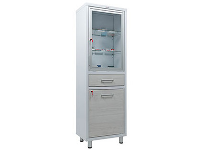 Набор мебели медицинской для оборудования кабинетов и палат: Шкаф МД 1 ШМ-SSD