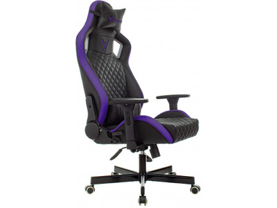 Кресло игровое Knight Outrider черный/фиолетовый ромбик
