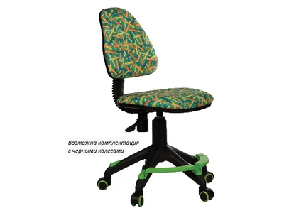 Кресло детское KD-4-F/PENCIL-GN /зеленый карандаш/ с подставкой