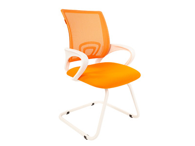 Кресло д/конференций 696 V WHITE/TW-66 оранжевый/TW-16 оранжевый
