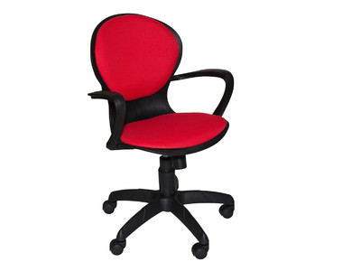Кресло офисное Варна ВМ,крестовина пластик,ткань красная