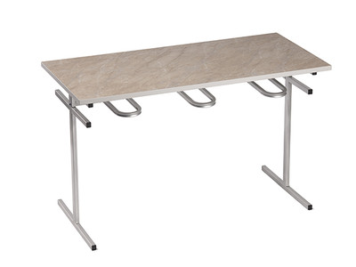 Стол обеденный с подвесами универсальный Пластик Саломе 0408, каркас металлик 1500х700х750