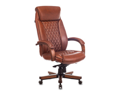 Кресло T-9924WALNUT Светло-коричневый Leather Eichel кожа+к/з