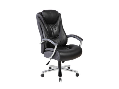 Кресло руководителя Chair 9373 эко-кожа черный/крестовина хром