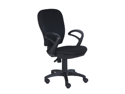 Кресло офисное Chair RCH 513/пластик черный/ткань черная/ крестов.пл.