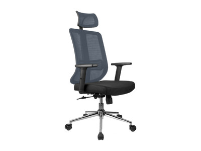 Кресло руководителя Chair А663/ткань/сетка черный-серый/крестовина хром