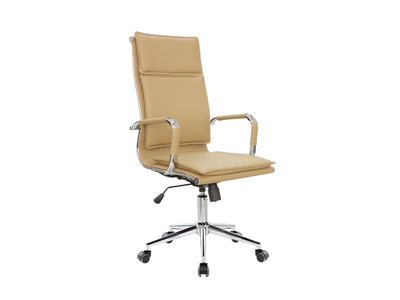 Кресло руководителя Chair 6003-1 S эко-кожа КЭМЕЛ/крестовина хром
