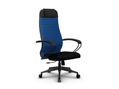 Кресло B 1b 21/К130, Основание 17832,ткань черный/синий,PL