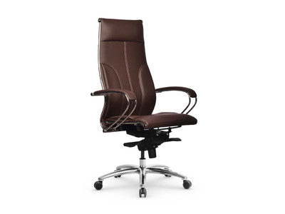 Кресло SAMURAI LUX Infinity Easy Clean (MPES) /Тёмно-коричневый/, ХРОМ
