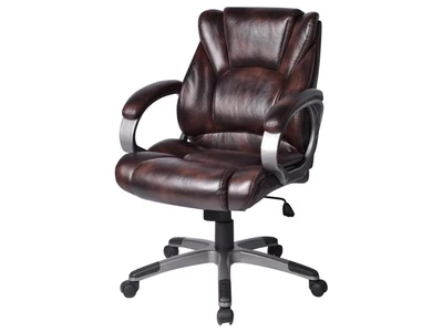 Кресло руководителя BRABIX EX-504, экокожа, коричневое., 530875