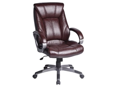Кресло руководителя BRABIX EX-506, экокожа, коричневое, 530878