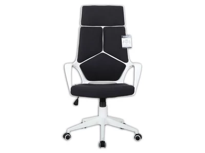 Кресло руководителя BRABIX EX-515 Prime,пластик белый, ткань, черное, код 531812