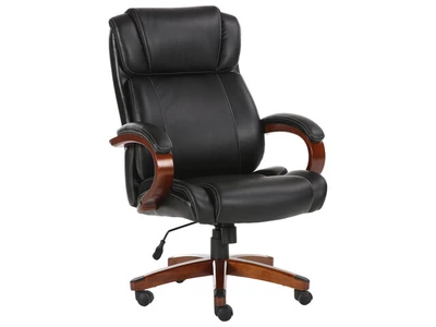 Кресло руководителя BRABIX EX-701 PREMIUM Magnum, дерево, рециклированная кожа, черное 531827