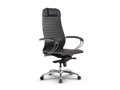 Кресло SAMURAI К-1.04 Infinity Easy Clean (MPES)/Черный/перфорированная экокожа, ХРОМ