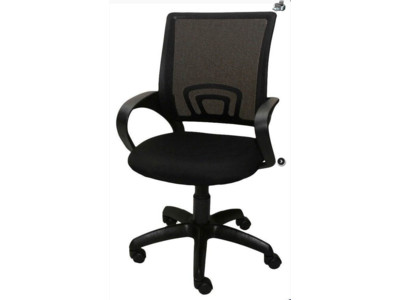 Кресло офисное Премьер 5/S,ткань черная,сетка,крестовина хром