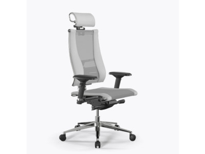 Кресло Y 3DE B2-14D - YM93+Infinity /Св.серый-Белый/
