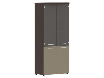 TLHC 85.2 Шкаф комбинированный с топом 854x452x1958 /Венге Магия/Капучино